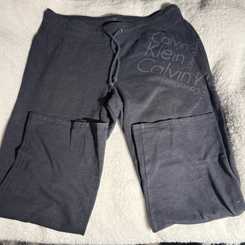 Calvin Klein Charcoal Wide Leg Lounge Pants